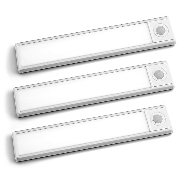 PRECORN Unterschrankleuchte 3er Set LED Schranklicht Lichtleiste 20cm USB-C günstig online kaufen