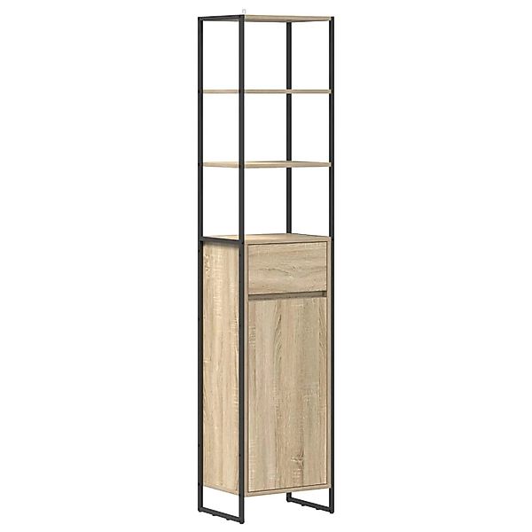 vidaXL Badezimmerschrank mit Tür Sonoma 40 x 30 x 180 cm Holzwerkstoff 8864 günstig online kaufen