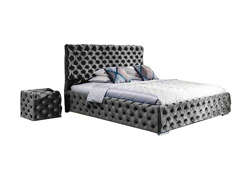 Xlmoebel Bett Luxus Chesterfield Bett Set 140x200 Grün Modern Design (Bett) günstig online kaufen