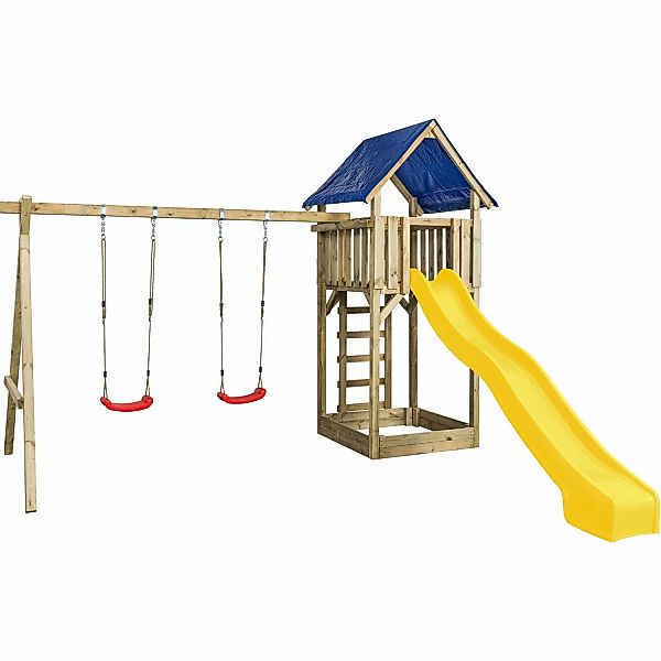 SwingKing Spielgerät Jonas mit Rutsche Gelb 421 cm x 350 cm x 297 cm günstig online kaufen