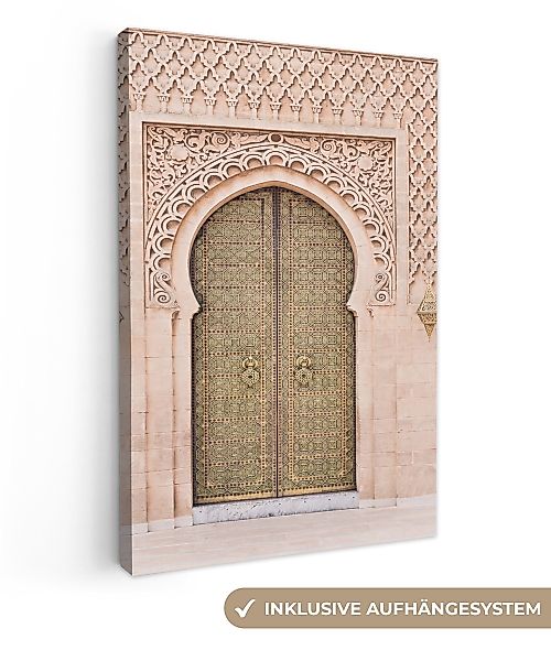 OneMillionCanvasses® Leinwandbild Marokkanische Tür - Rosa günstig online kaufen