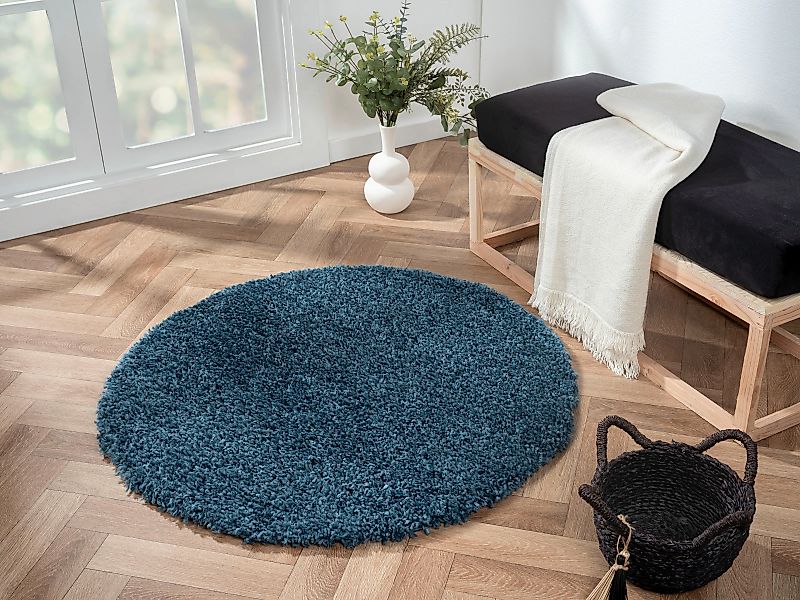 Myflair Möbel & Accessoires Hochflor-Teppich »My Shaggy«, rund, 37 mm Höhe, günstig online kaufen