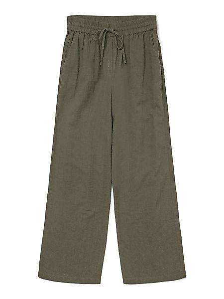 Vero Moda Schlupfhose "VMCAIA MW WIDE PANT WVN NOOS", mit Leinen günstig online kaufen