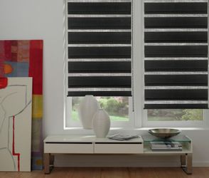 Gardinia Easyfix Doppelrollo Schwarz 60 cm x 150 cm günstig online kaufen