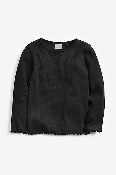 Next Langarmshirt Langärmeliges Feinripp-Shirt (1-tlg) günstig online kaufen