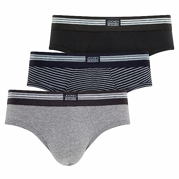 Jockey Slip "Cotton Stretch Brief", (3er Pack), Mittlere Bundhöhe günstig online kaufen