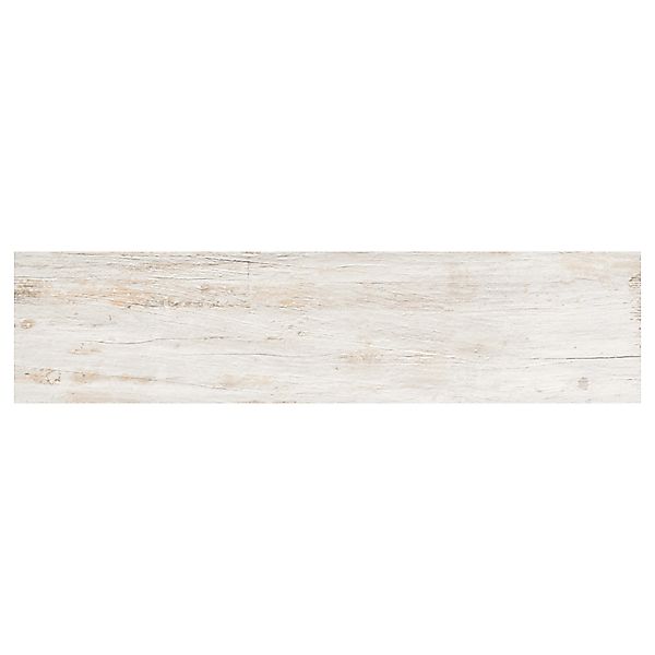 Bodenfliese Feinsteinzeug Oak shabby Weiß Glasiert Matt 90 cm x 22,5 cm günstig online kaufen