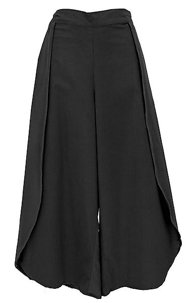 Guru-Shop Relaxhose Cord Palazzohose, Boho Hosenrock - schwarz alternative günstig online kaufen