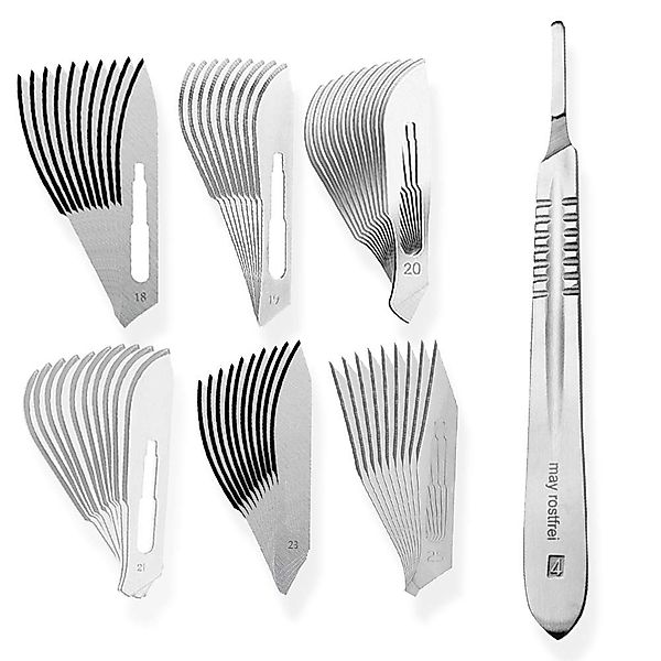 May Cuttermesser Skalpell Set: Edelstahl Griff günstig online kaufen