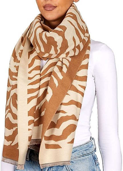 BRUBAKER Schal Cashmirillo Damenschal mit Zebra Muster - 70 x 200 cm - Warm günstig online kaufen