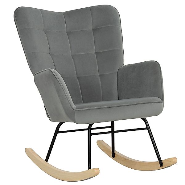 HOMCOM Schaukelstuhl Sessel Relaxsessel Wohnzimmersessel Akzentstuhl günstig online kaufen