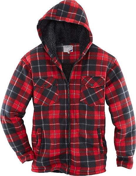 Terrax Workwear Langarmhemd Thermohemd mit Teddy schwarz/ rot US Kleidergrö günstig online kaufen