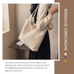 Refttenw Umhängetasche Cord Tasche,Shopper Tasche,Damen Tote günstig online kaufen
