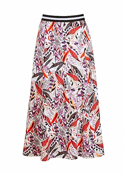 GOLDNER Maxirock "Kurzgröße Midi Ethno Rock mit Gummibund" Kontrastfarbiger günstig online kaufen