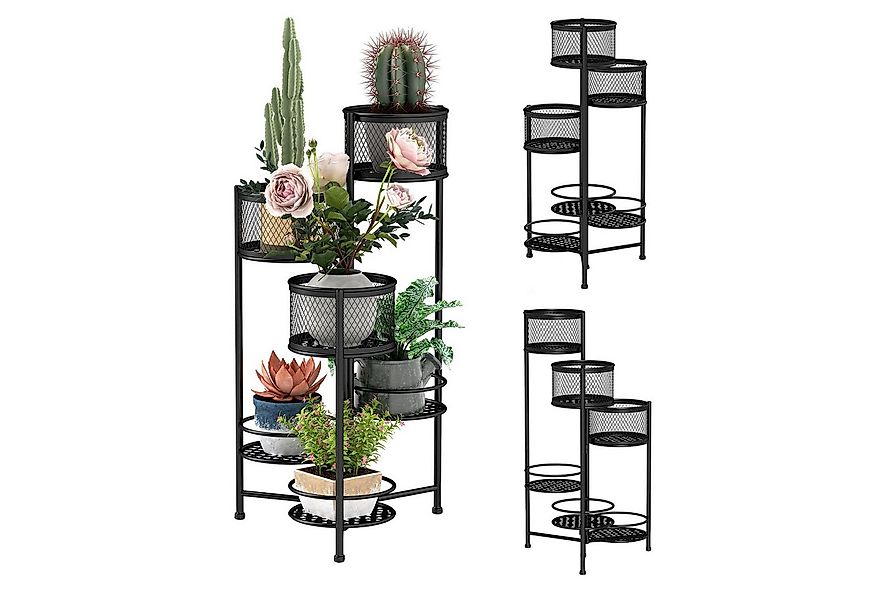 COSTWAY Blumenständer, Pflanzenständer 6 Etagen für Topfpflanzen, drehbar günstig online kaufen