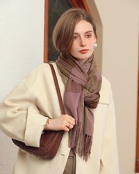 XDeer Wollschal Damen Schal,kuschelweich Karo,Winter Schal günstig online kaufen