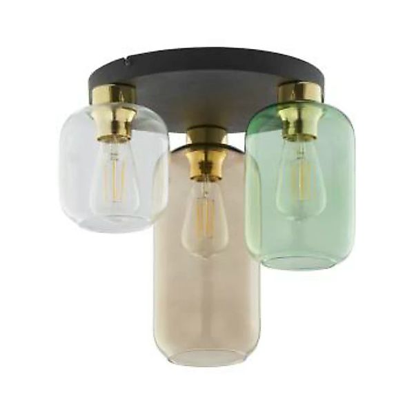 Deckenlampe Glas 3-flammig farbig Ø 44 cm elegant günstig online kaufen