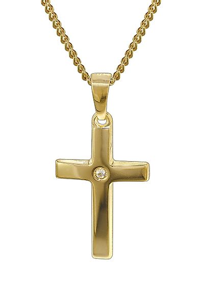 trendor Panzerkette Gold Kreuz 585 mit günstig online kaufen