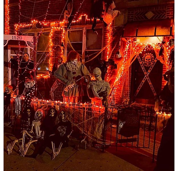 MUPOO LED-Lichterkette Halloween Lichterkette 5/10m,Weihnachtsdeko,Timer, B günstig online kaufen