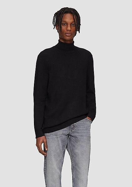 QS Longpullover Strickpullover Slim-Fit-Pullover mit Rollkragen günstig online kaufen