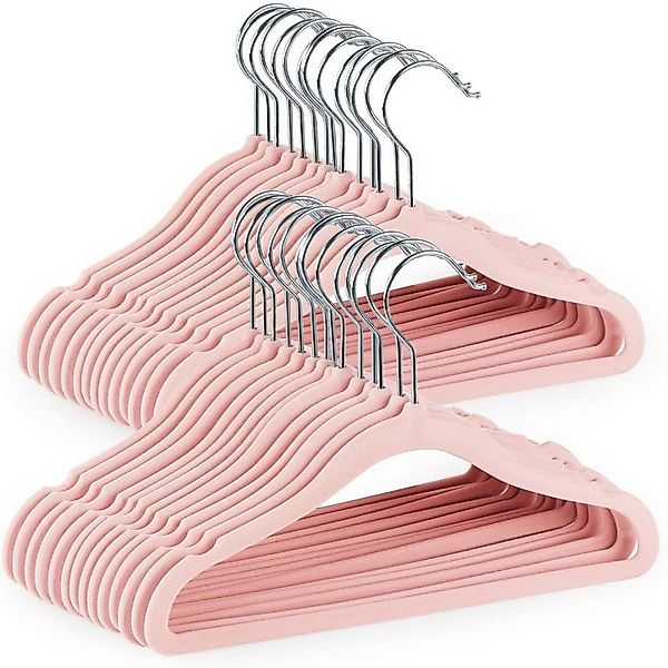 ElitVita Kleiderbügel 10-100 Stück Kinder Kleiderbügel, Samt, Anti-Rutsch, günstig online kaufen