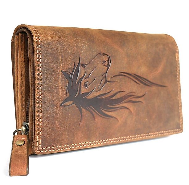 JOCKEY CLUB Geldbörse HORSE, 17 Kartenfächer mit RFID Schutz, Naturleder günstig online kaufen