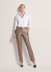 MADELEINE Stretch-Hose Kunstlederhose mit Biesen Luxus-Look-Hose günstig online kaufen