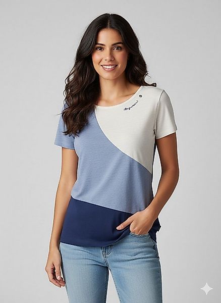 Ragwear Kurzarmshirt MINT BLOCK O mit Logo-Patches an Saum und Ärmel günstig online kaufen