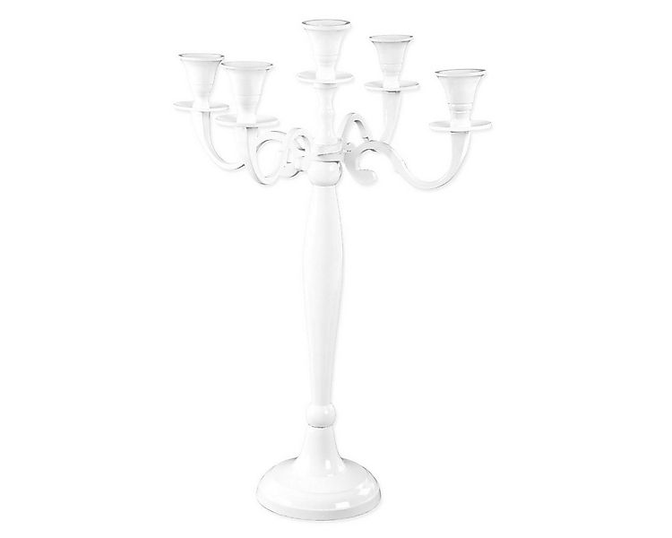 Gräfenstayn Kerzenständer 5-armig Silber – Kerzenleuchter Aluminium, 80 cm, günstig online kaufen