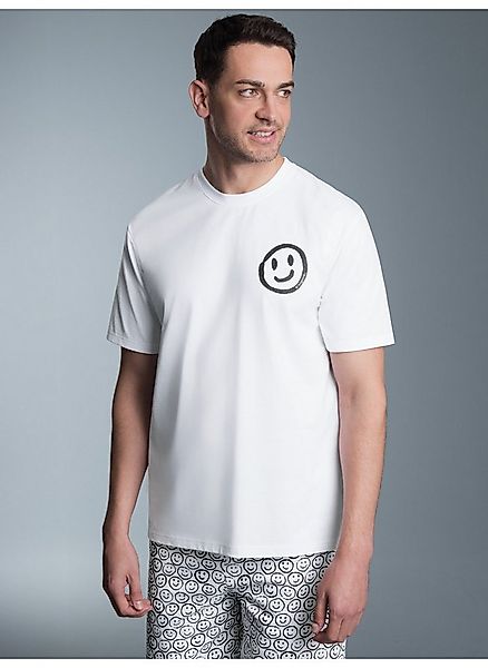 Trigema Schlafanzug TRIGEMA T-Shirt mit lustigem Smiley-Printmotiv (1 tlg) günstig online kaufen