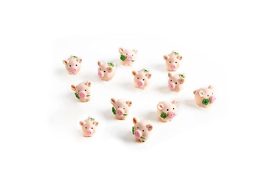 Logbuch-Verlag Dekofigur 12 kleine kugelrunde Glücksschweine 2 cm - Mini Gl günstig online kaufen