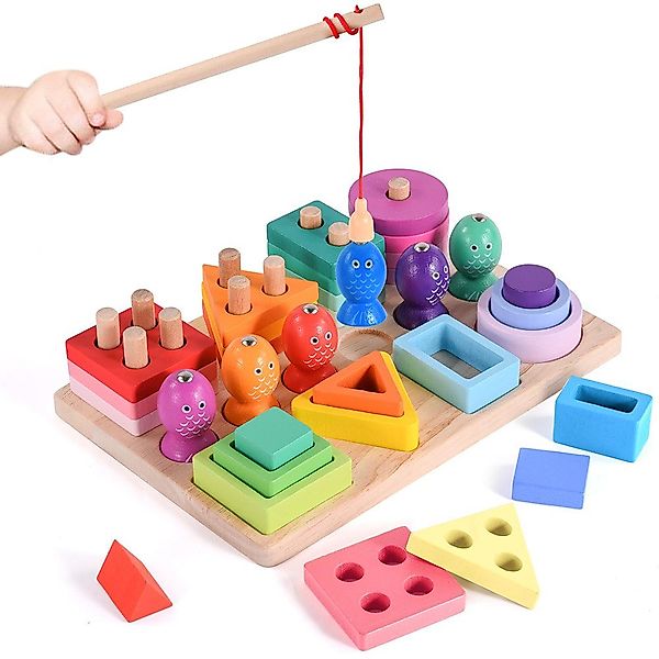 CLTYQ Lernspielzeug Montessori Stapel- und Sortierspielzeug, günstig online kaufen