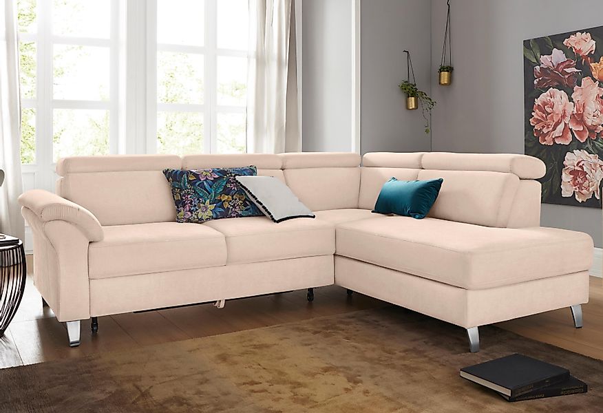 sit&more Ecksofa "Arngast L-Form" inklusive Kopfteilverstellung und Federke günstig online kaufen