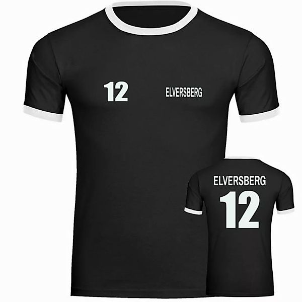 multifanshop T-Shirt Kontrast Elversberg - Trikot Nummer 12 - Männer günstig online kaufen