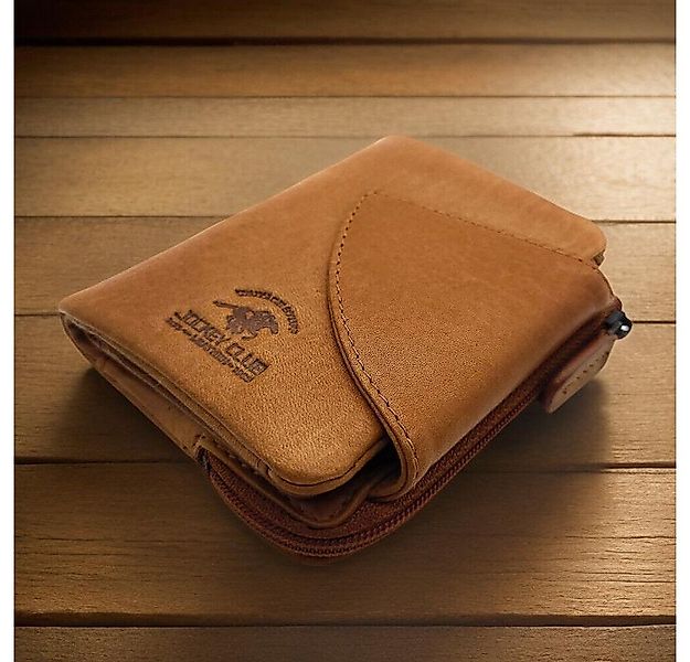 JOCKEY CLUB Mini Geldbörse kleines echt Leder Portemonnaie, Geldbeutel mit günstig online kaufen