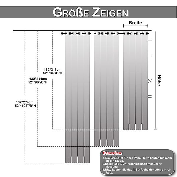 Jibenhome Outdoorvorhang Terrassevorhang Gestepptgardine 1 Paneele günstig online kaufen