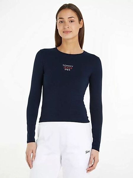 Tommy Jeans Langarmshirt Slim Fit Essential Logo Longsleeve Shirt mit Logos günstig online kaufen