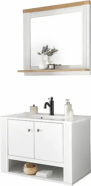 Home affaire Badmöbel-Set »WESTMINSTER, Bad im Landhausstil, 2-teiliges Bad günstig online kaufen