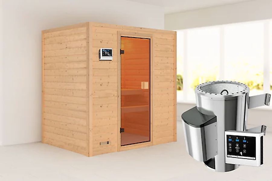 Karibu Sauna »"Sunie" mit bronzierter Tür, naturbelassen« aus hochwertiger günstig online kaufen