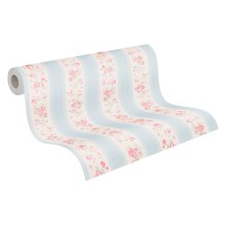 Bricoflor Tapete im Vintage Shabby Chic Romantische Vliestapete mit Rosen S günstig online kaufen