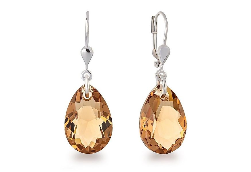 Schöner-SD Paar Ohrhänger Ohrringe hängend mit Pear Cut Kristall Tropfen 16 günstig online kaufen