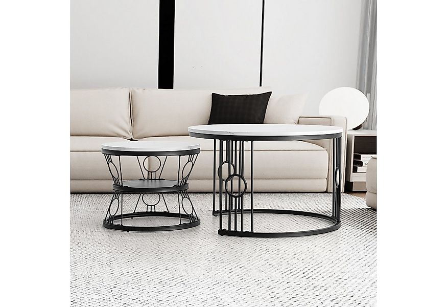 REDOM Couchtisch und 2er Set, Beistelltisch für Schlafzimmer Balkon (Solid günstig online kaufen