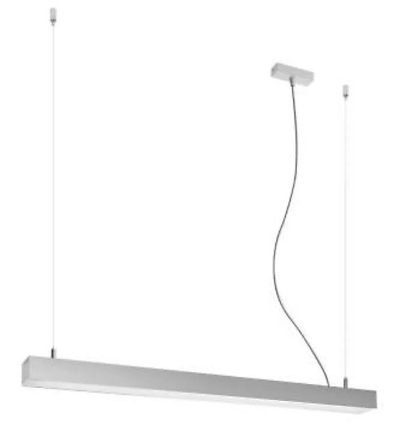 LED Pendelleuchte KARENA Grau 90 cm länglich 4000 K günstig online kaufen