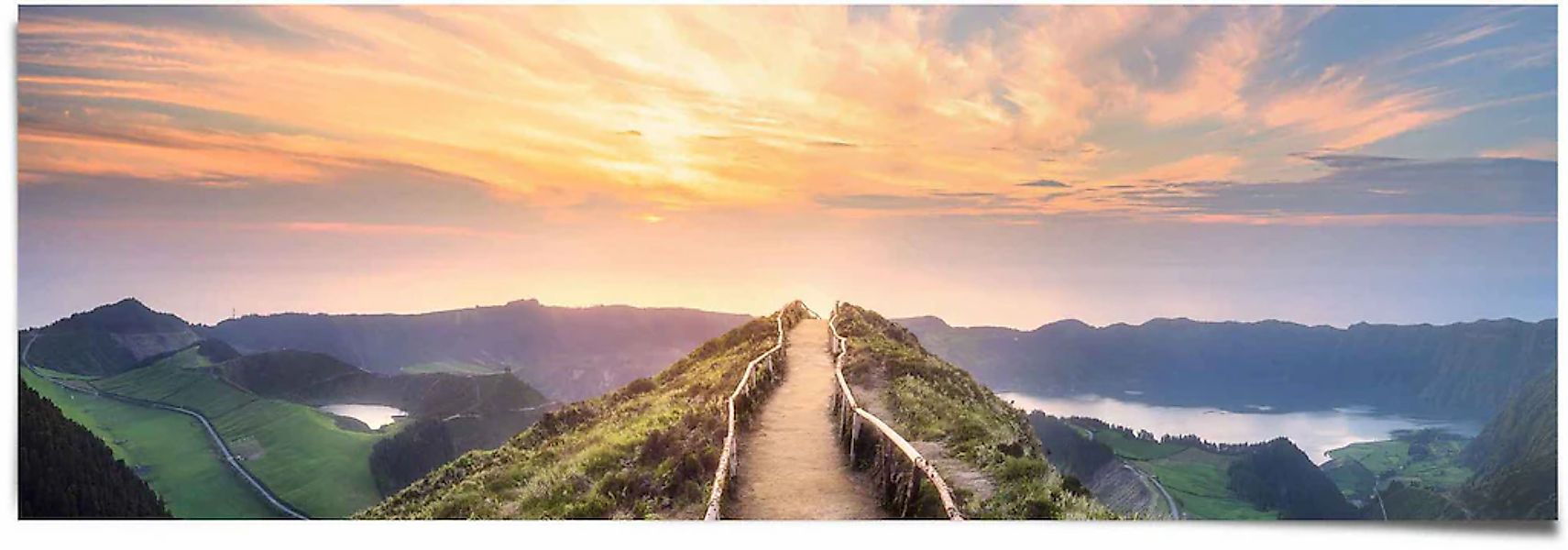 Reinders Poster "Morgenröte Sonnenaufgang - Ausblick - Landschaft - Berge", günstig online kaufen