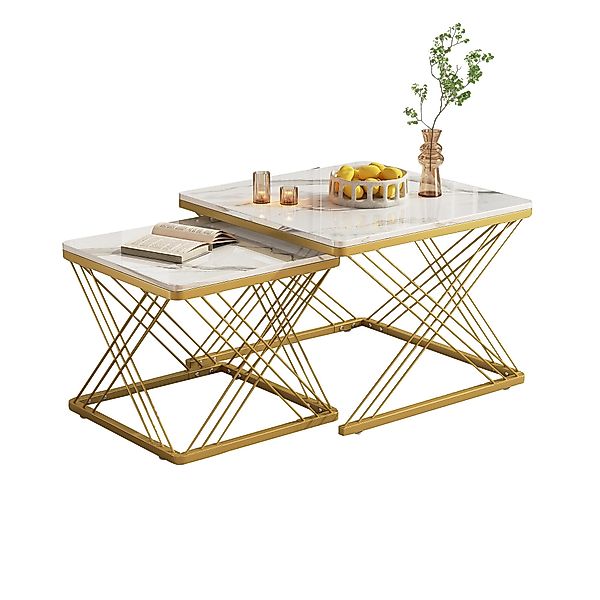 MODFU Couchtisch Hochglanz-Kombi-Couchtisch-Set (Sofatisch, 2-St., 60*60*45 günstig online kaufen