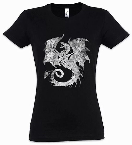 Urban Backwoods Print-Shirt Dragon V Damen T-Shirt Drache Fantasy Tattoo Mo günstig online kaufen