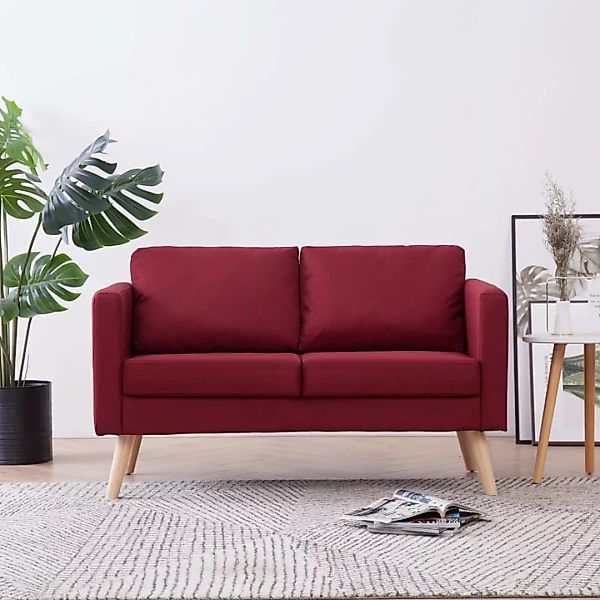 2-sitzer-sofa Stoff Weinrot günstig online kaufen