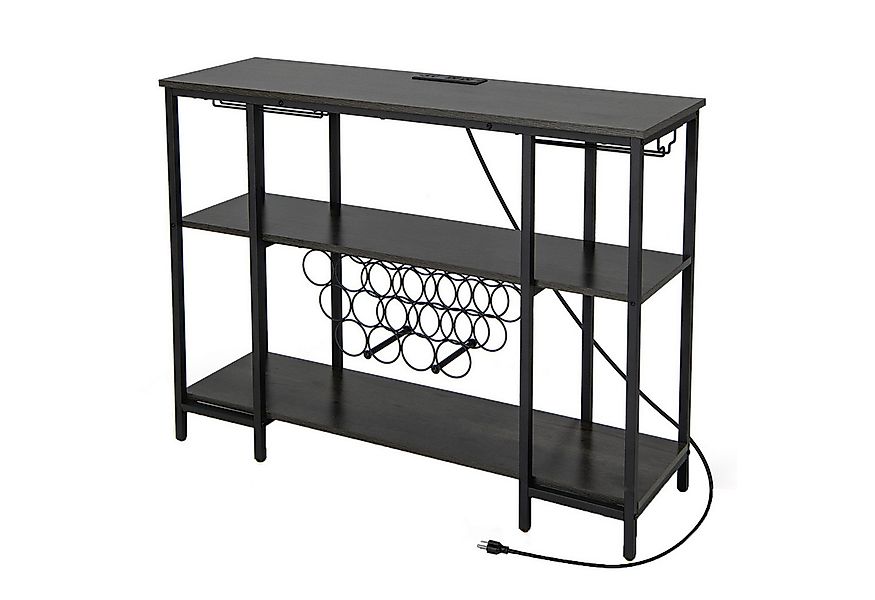 KOMFOTTEU Weinregal Flaschenregal, für 22 Flaschen, mit Steckdosen günstig online kaufen