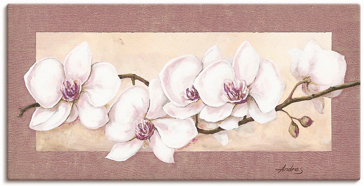 Artland Wandbild "Orchideenzweig in Beerentönen" Blumen 1 Stk. tlg. als Alu günstig online kaufen