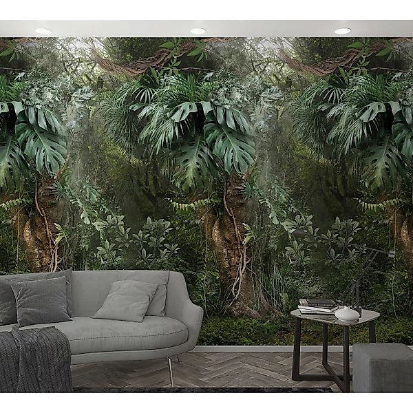 Marburg Vliestapete Floral Wald Grün 270 cm x 159 cm FSC® günstig online kaufen